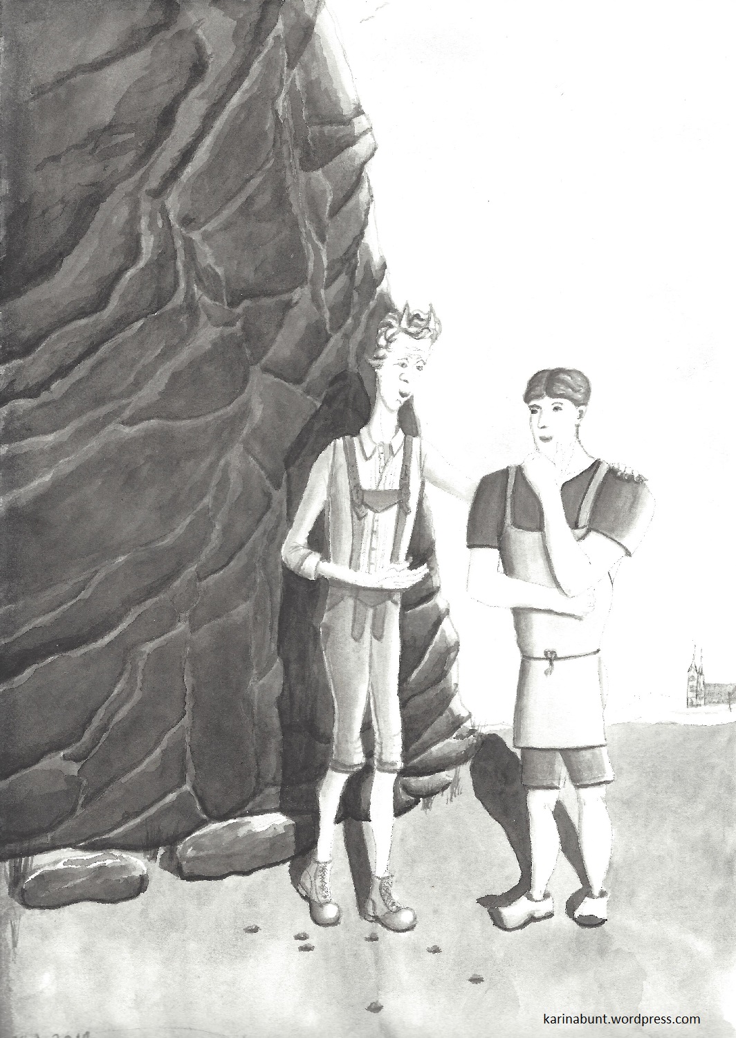 Teufel und Schmied als Sagengestalten, im Gespräch vertieft