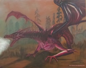 Roter Drache, Feuer speiend