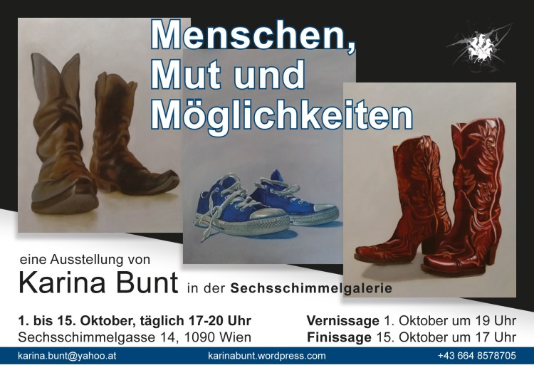 Ausstellungseinladung Sechsschimmelgasse 1.-15.10.2019
