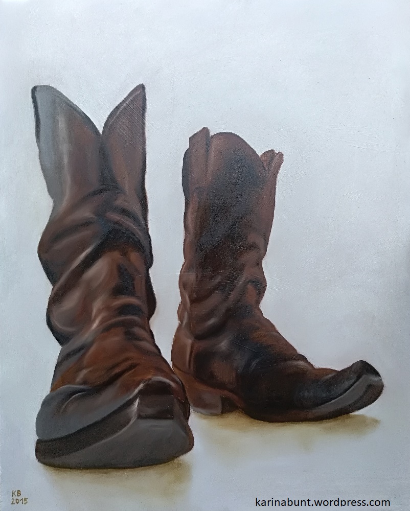 braune Westernstiefel, von vorne