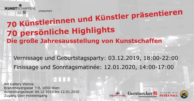 Ausstellungseinladung "Highlights" im Arthotel Wien