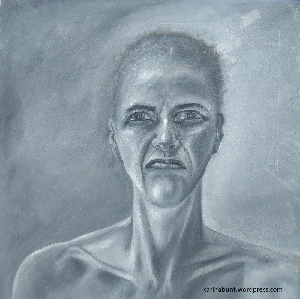 malerische Darstellung der Emotion Ärger, Ablehnung