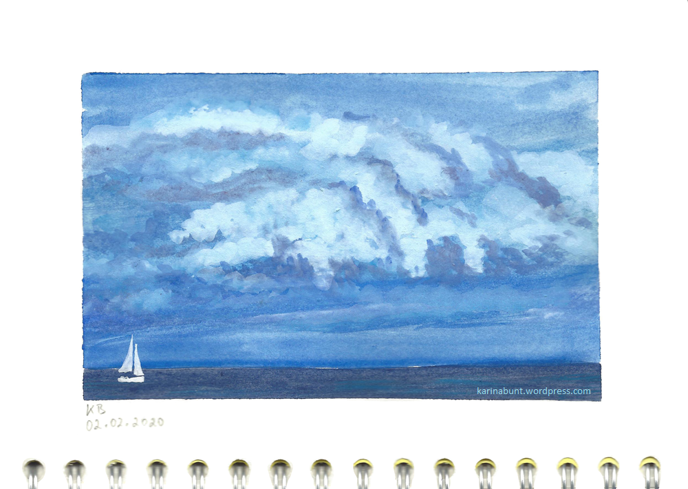 Segelboot bei aufziehendem Gewitter