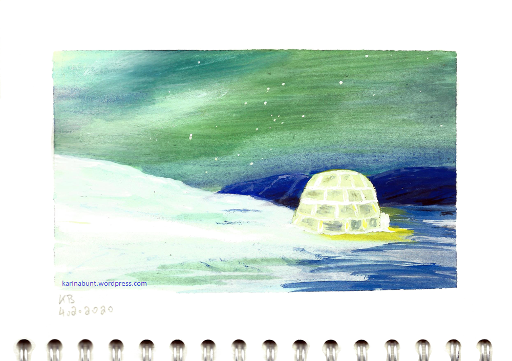 Iglu in Eislandschaft