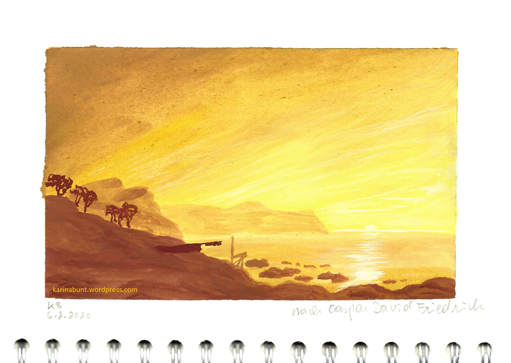 Kap Arkona Mondaufgang (nach C. D. Friedrich)