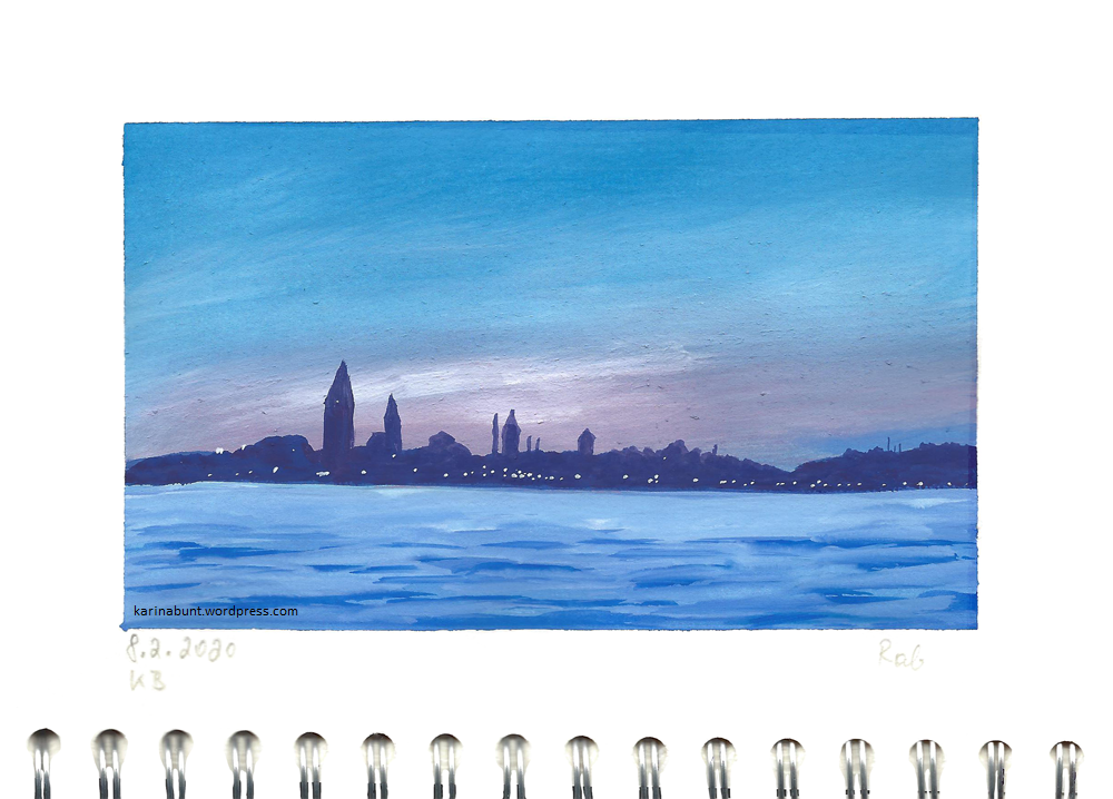 Rab bei einfallender Dunkelheit