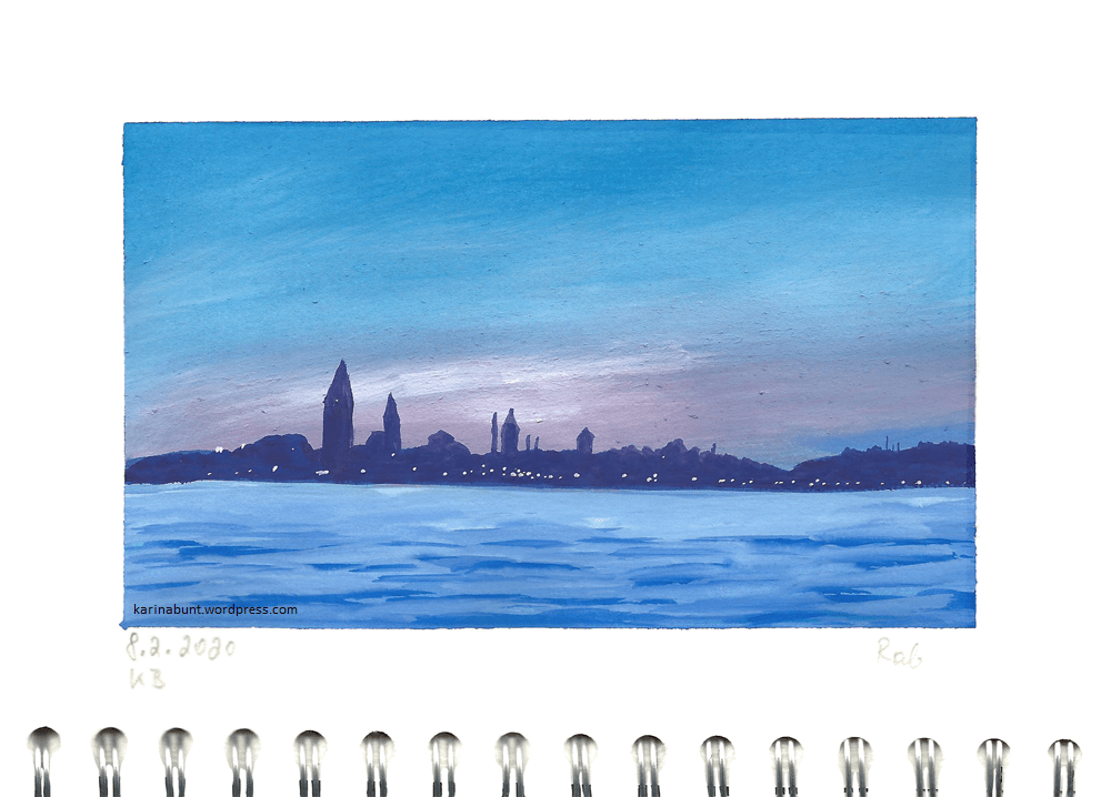 Rab bei einfallender Dunkelheit