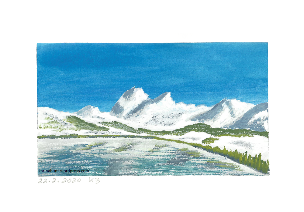 Landschaft mit Bergsee