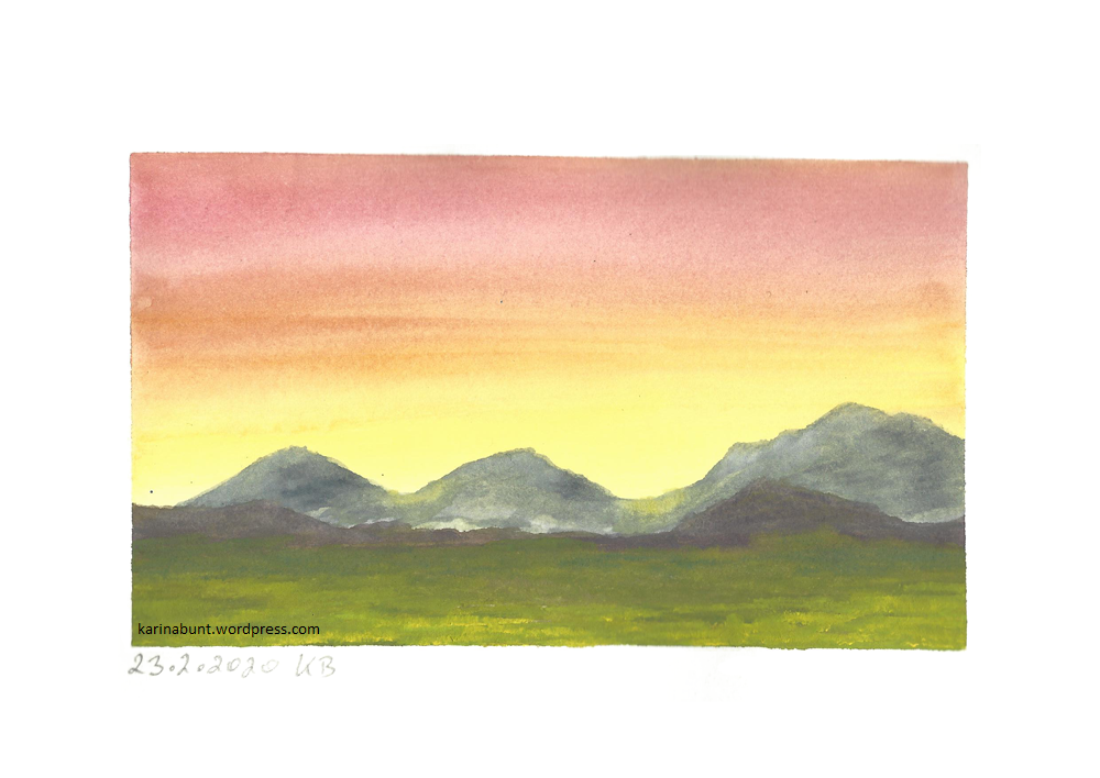 Landschaft mit Bergen