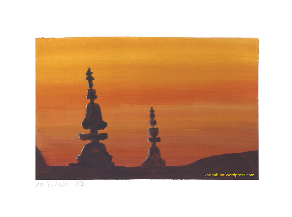 Türme im Sonnenuntergang