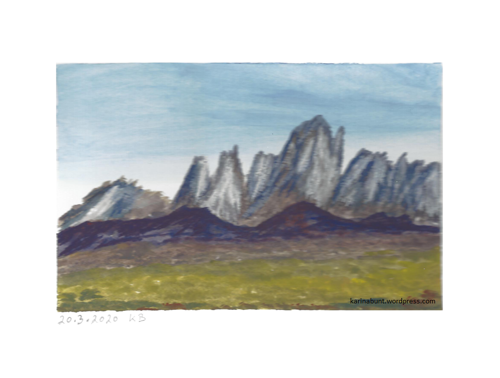 Landschaft mit Gebirge