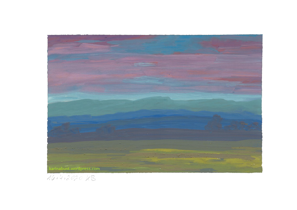 dunstiger, düsterer Sonnenuntergang