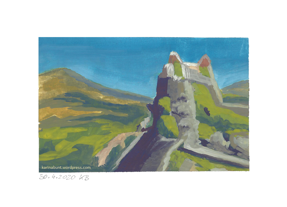 Hügel mit Burgruine