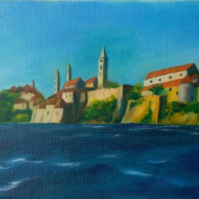 Stadt in mehreren Ölschichten,&nbsp;Maldemo